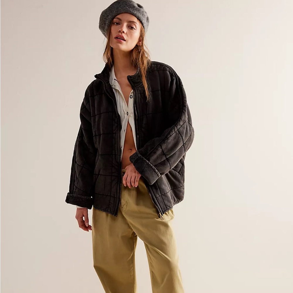 Free People Dolman Quilted Knit Jacket